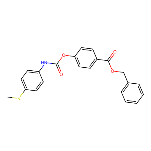 Benzyl 4-({[4-(methylthio)anilino]carbonyl}oxy)benzoate structure