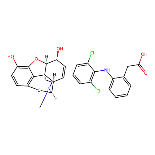 Morphine diclofenac structure
