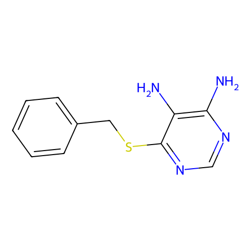 6-(苄硫基)嘧啶-4,5-二胺 structure