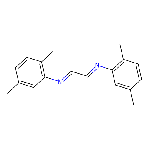 N,N'-Bis(2,5-dimethylphenyl)-1,4-diazabutadiene structure