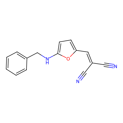 {[5-(Benzylamino)furan-2-yl]methylidene}propanedinitrile structure