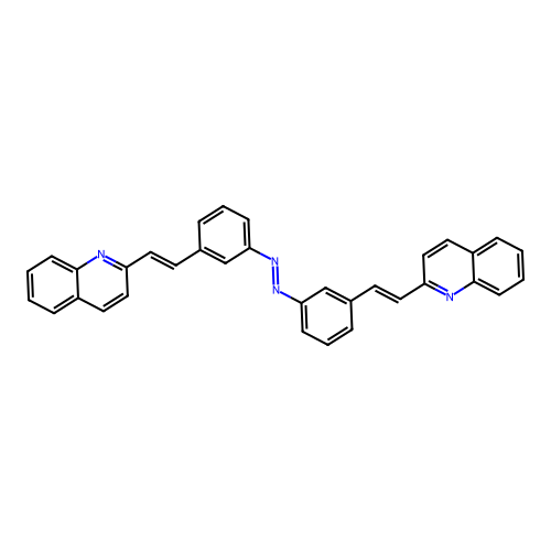 Bis[3-(2-quinolin-2-ylethenyl)phenyl]diazene structure