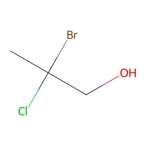 2-Bromo-2-chloropropan-1-ol structure