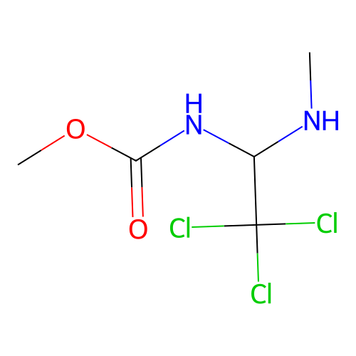 methyl N-[2,2,2-trichloro-1-(methylamino)ethyl]carbamate structure