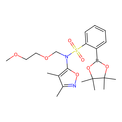 N-(3,4-Dimethylisoxazol-5-yl)-N-((2-methoxyethoxy)methyl)-2-(4,4,5,5-tetramethyl-1,3,2-dioxaborolan-2-yl)benzenesulfonamide structure