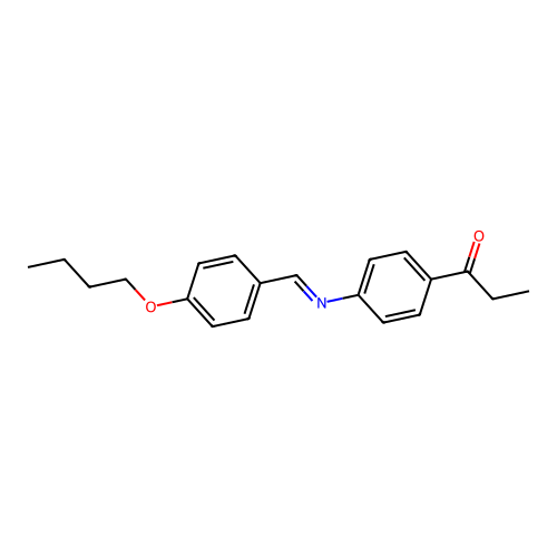 1-(4-{[(E)-(4-butoxyphenyl)methylidene]amino}phenyl)-1-propanone structure
