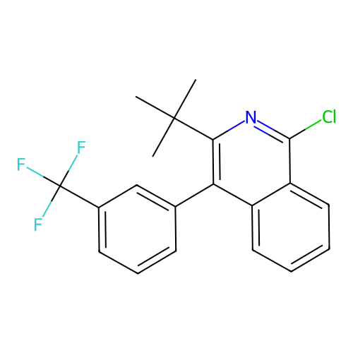 3-Tert-butyl-1-chloro-4-[3-(trifluoromethyl)phenyl]isoquinoline structure