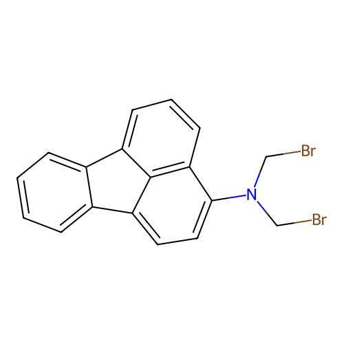 3-(N,N-Bis(bromomethyl)amino)fluoranthene structure