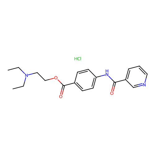 Nicotinoylprocaine hydrochloride structure