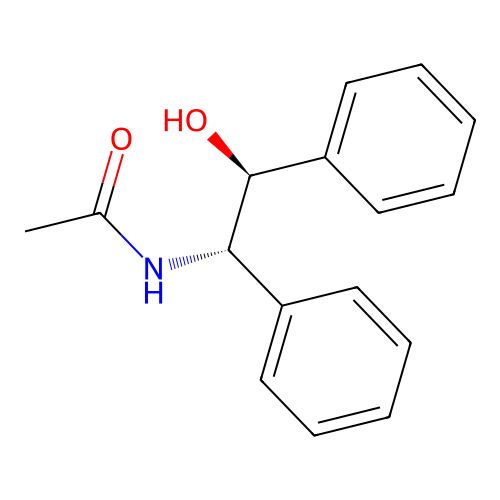 (1S,2S)-1,2-Diphenyl-2-(acetylamino)ethanol structure