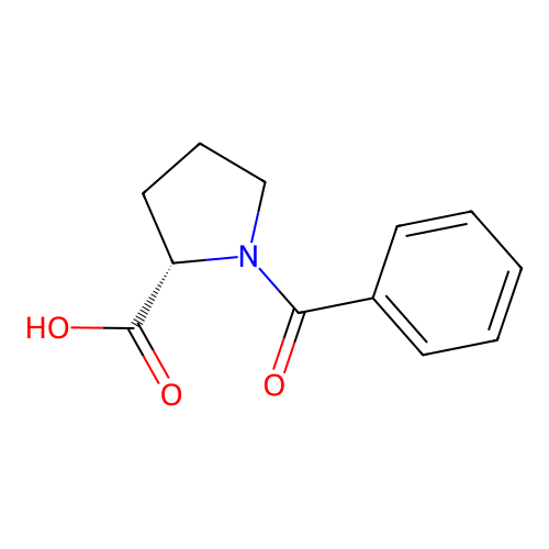 (2S)-1-benzoylpyrrolidine-2-carboxylic acid structure