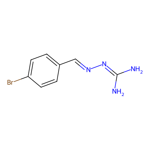 (2E)-2-(4-bromobenzylidene)hydrazinecarboximidamide structure