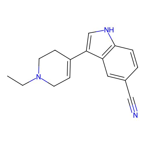 3-(1-Ethyl-1,2,3,6-tetrahydropyridin-4-yl)-1H-indole-5-carbonitrile structure