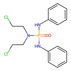 N,N-Bis(2-chloroethyl)-N',N''-diphenylphosphoric triamide structure