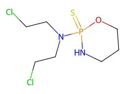 2H-1,3,2-Oxazaphosphorine, tetrahydro-2-(bis(2-chloroethyl)amino)-, 2-sulfide structure