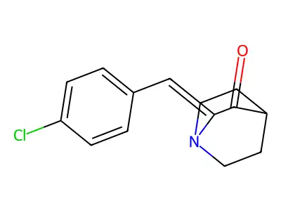 2-(4-Chlorobenzylidene)quinuclidin-3-one structure