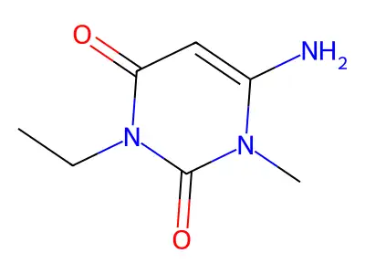 6-amino-3-ethyl-1-methylpyrimidine-2,4(1H,3H)-dione structure