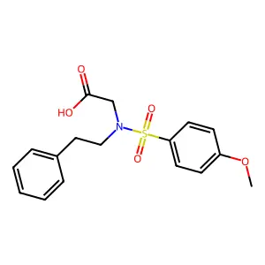 N-[(4-methoxyphenyl)sulfonyl]-N-(2-phenylethyl)glycine structure