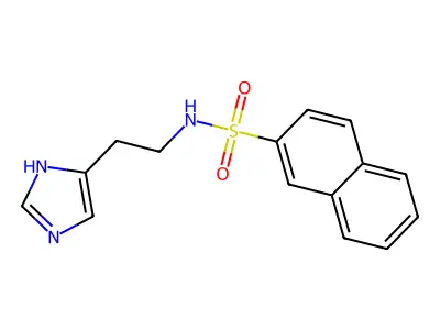 N-[2-(1H-imidazol-5-yl)ethyl]naphthalene-2-sulfonamide structure