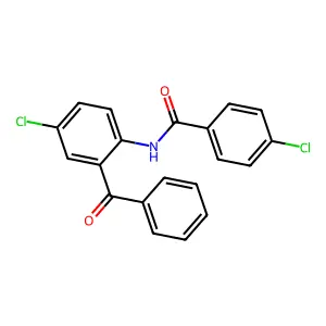 N-(2-benzoyl-4-chlorophenyl)-4-chlorobenzamide structure