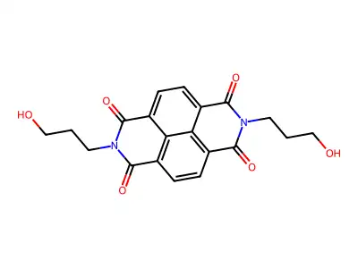 N,N'-Bis(3-hydroxypropyl)-1,8:4,5-naphthalenebisdicarbimide structure