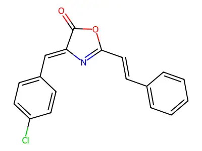 4-[(4-Chlorophenyl)methylidene]-2-(2-phenylethenyl)-1,3-oxazol-5-one structure