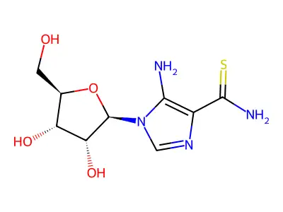 Imidazole-4-thiocarboxamide, 5-amino-1-(beta-D-ribofuranosyl)- structure