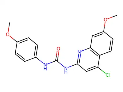 1-(P-Anisyl)-3-(4-chloro-7-methoxy-2-quinolyl)urea structure