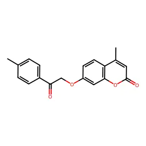 4-methyl-7-[2-(4-methylphenyl)-2-oxoethoxy]-2H-chromen-2-one structure