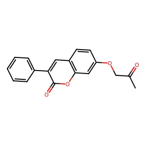 7-(2-oxopropoxy)-3-phenyl-2H-chromen-2-one structure