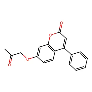 7-(2-Oxopropoxy)-4-phenyl-2H-1-benzopyran-2-one structure