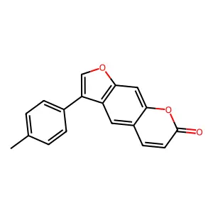 3-(4-methylphenyl)-7H-furo[3,2-g]chromen-7-one structure