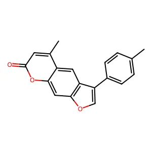 5-methyl-3-(4-methylphenyl)-7H-furo[3,2-g]chromen-7-one structure