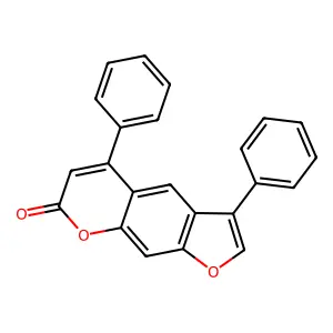 3,5-diphenyl-7H-furo[3,2-g]chromen-7-one structure