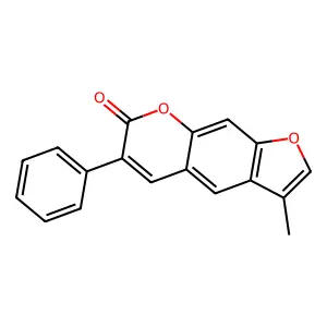 3-methyl-6-phenyl-7H-furo[3,2-g]chromen-7-one structure