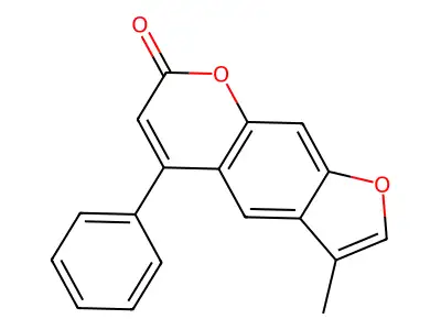 3-methyl-5-phenyl-7H-furo[3,2-g]chromen-7-one structure