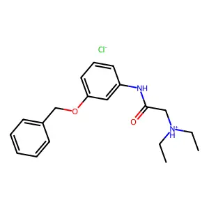Acetanilide, 3'-benzyloxy-2-diethylamino-, hydrochloride structure