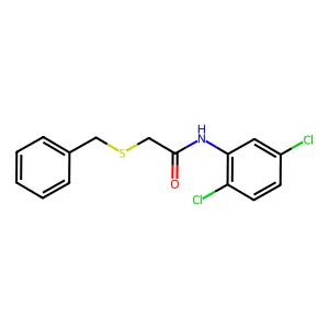 2-(benzylsulfanyl)-N-(2,5-dichlorophenyl)acetamide structure