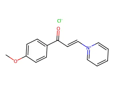 1-(4-Methoxyphenyl)-3-pyridinium-1-ylprop-2-en-1-one chloride structure