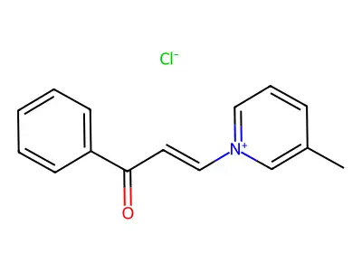 3-(3-Methylpyridinium-1-yl)-1-phenylprop-2-en-1-one chloride structure