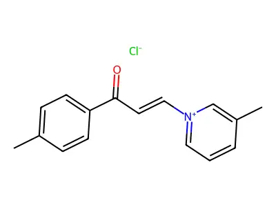 1-(4-Methylphenyl)-3-(3-methylpyridinium-1-yl)prop-2-en-1-one chloride structure