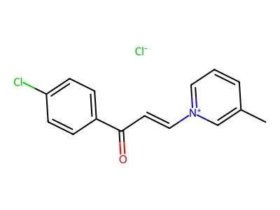 1-(4-Chlorophenyl)-3-(3-methylpyridinium-1-yl)prop-2-en-1-one chloride structure