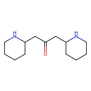 2-Propanone, 1,3-di-(2S)-2-piperidinyl- structure
