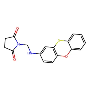 2,5-Pyrrolidinedione, 1-[(2-phenoxathiinylamino)methyl]- structure