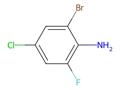 2-Bromo-4-chloro-6-fluoroaniline structure