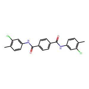 1-N,4-N-bis(3-chloro-4-methylphenyl)benzene-1,4-dicarboxamide structure