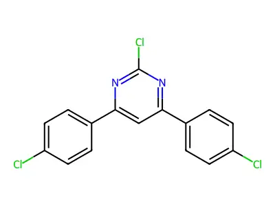 2-Chloro-4,6-bis(4-chlorophenyl)pyrimidine structure