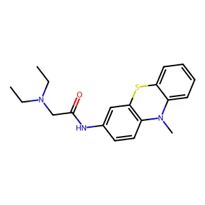 Acetamide, 2-(diethylamino)-N-(10-methyl-10H-phenothiazin-3-yl)- structure