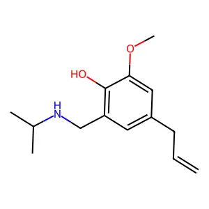 2-Methoxy-6-{[(propan-2-yl)amino]methyl}-4-(prop-2-en-1-yl)phenol structure