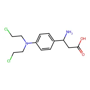 beta-Alanine, 3-(p-(bis(2-chloroethyl)amino)phenyl)- structure